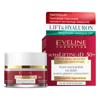Крем-концентрат против глубоких морщин для лица 50+ в день Eveline Cosmetics Lift Precision 4D, 50 мл