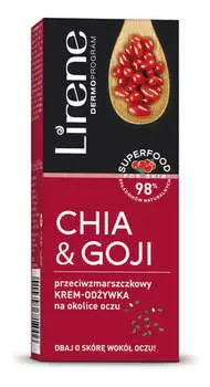 Крем-кондиционер против морщин для области вокруг глаз, 15 мл Lirene, Superfood Chia & Goji