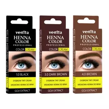 Крем-краска для бровей Henna Professional с экстрактом годжи Venita