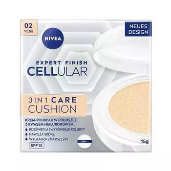 Крем-кушон SPF15 02 Medium, 15 мл Nivea, Expert Finish Cellular 3in1 Care Cushion