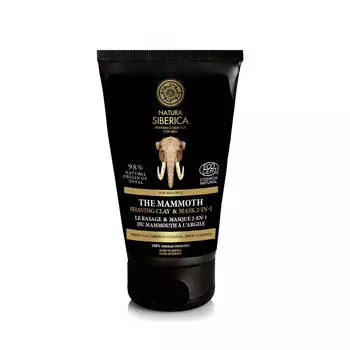 Крем перед бритьем The mammoth crema y mascarilla de afeitado con arcilla 2 en 1 Natura siberica, 150 мл