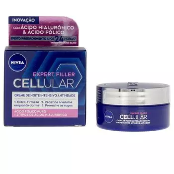 Крем против морщин Cellular filler hialurnico & flico crema noche Nivea, 50 мл