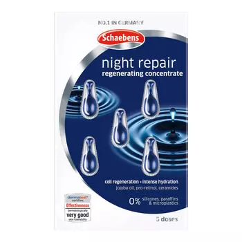 Крем против морщин Concentrado regenerador de noche Schaebens, 5 шт