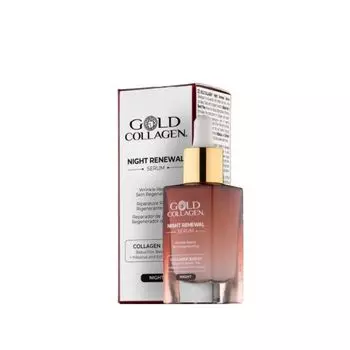 Крем против морщин Night renewal srum Gold collagen, 30 мл