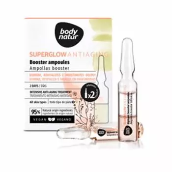 Крем против морщин Superglow ampollas ampollas booster bifsicas Body natur, 2 шт