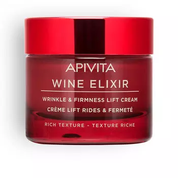 Крем против морщин Wine elixir antiarrugas y reafirmante con efecto lifting textura rica Apivita, 50 мл