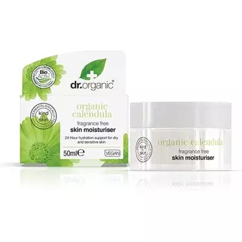 Крем с календулой, натуральный веганский, без парабенов и Sls, 50 мл, для чувствительной кожи, с алоэ вера, Dr Organic