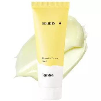 Крем SOLID-IN Ceramide 2,4 жидких унций 20000 ppm Увлажняющий крем с керамидным комплексом - без отдушек, веганский Torriden