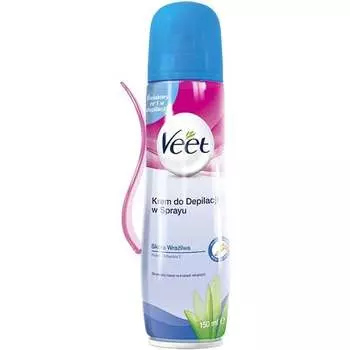 Крем-спрей-депилятор для чувствительной кожи, 150 мл Veet