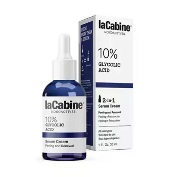 Крем-сыворотка с эффектом пилинга 10% Glycolic Acid Lacabine, 30 ml