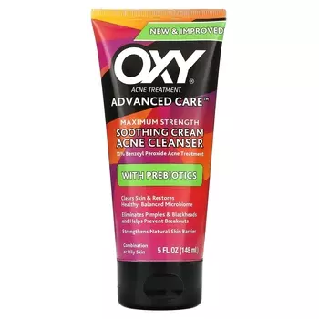 Крем успокаивающий от прыщей Oxy Skin Care с пребиотиками максимальная сила действия, 148 мл