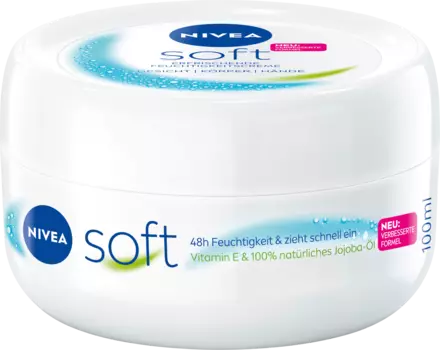Крем увлажняющий мягкий в баночке 100 мл. NIVEA