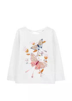 Кремовая футболка для маленькой девочки Carter's