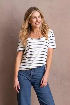 Кремовая футболка приталенного кроя Celtic & Co. , бежевый