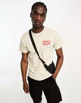 Кремовая футболка с мотивом Arts Club PacSun