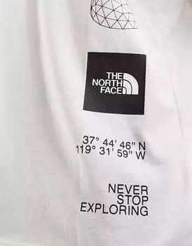 Кремовая футболка с рисунком на спине The North Face Foundation