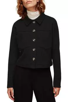 Кремовая куртка из джерси Whistles, черный