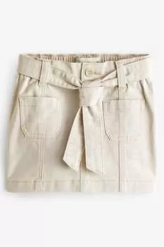 Кремовая мини-юбка карго Abercrombie & Fitch, бежевый