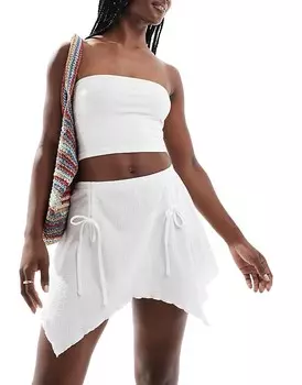 Кремовая мини-юбка Noisy May с водопадом