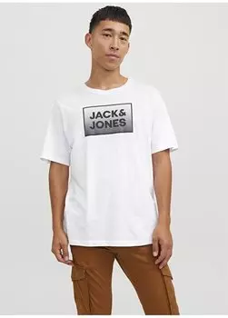 Кремовая мужская футболка с круглым воротником JJESTAR JJ TEE SS NOOS Jack & Jones, кремовый