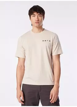 Кремовая мужская футболка с круглым вырезом JCOELMER TEE SS CREW NECK EXC Jack & Jones, кремовый