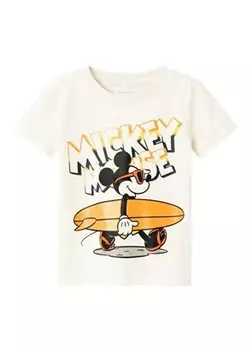 Кремовая мужская футболка с рисунком NMMMIGU MICKEY SS TOP WDI Name t, кремовый