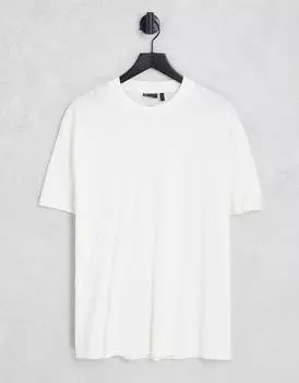 Кремовая непринужденная футболка ASOS DESIGN