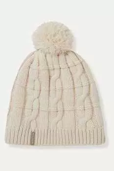 Кремовая непромокаемая шапка-бини для холодных дней Hembsy косой вязки SEALSKINZ