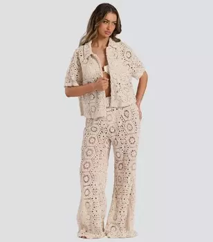 Кремовая пляжная рубашка South Beach крючком South Beach, кремовый