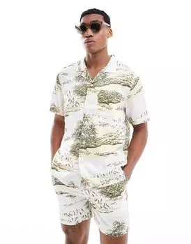Кремовая рубашка с короткими рукавами и живописным принтом Levi's Sunset Camp CO-ORD