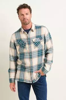 Кремовая рубашка в клетку Blanket Brakeburn, зеленый