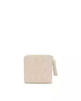 Кремовая шкатулка для драгоценностей Caroline Travel на молнии Wolf, цвет Crema