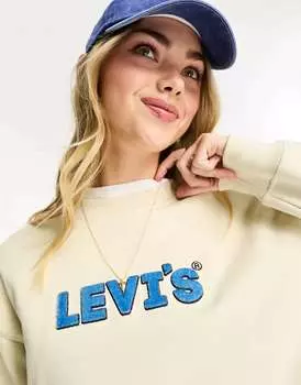 Кремовая толстовка Levi's с логотипом на груди