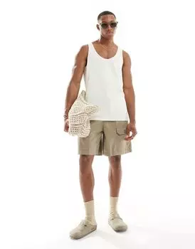 Кремовая тяжелая майка ASOS DESIGN