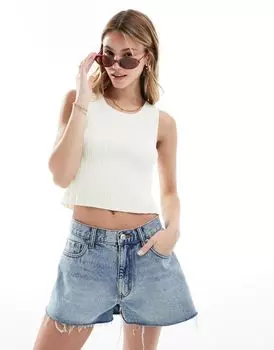 Кремовая трикотажная майка ASOS DESIGN