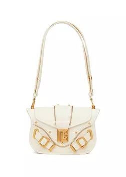 Кремовая женская кожаная сумка через плечо blaze Balmain