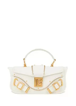 Кремовая женская кожаная сумка через плечо blaze Balmain