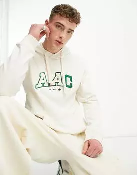 Кремово-белая худи с университетским логотипом adidas Originals Rifta AAC