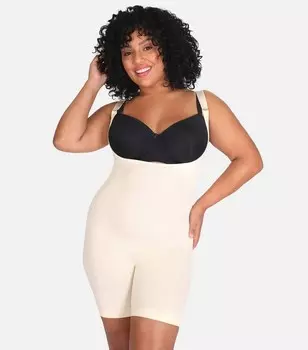 Кремовое боди Conturve Open Buster Shaping New Look, кремовый