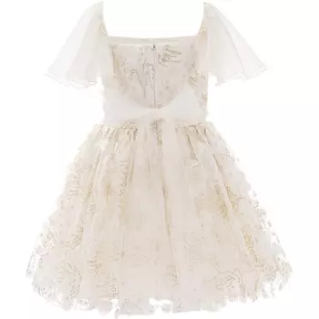 Кремовое платье Jolene с аппликацией в горошек Mimi Tutu, слоновая кость