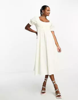 Кремовое платье миди в стиле бэби-долл Nothing's Child Petite Ginger