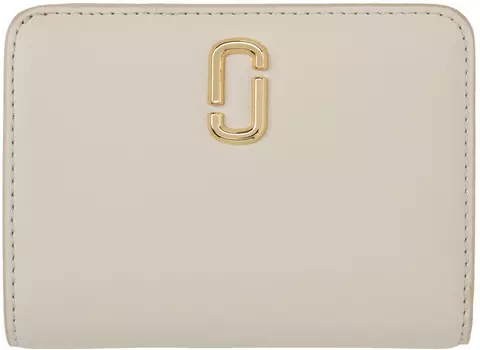 Кремового цвета кошелек 'The J Marc Mini Compact' Marc Jacobs