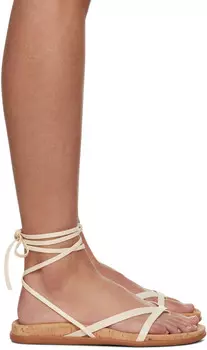 Кремового цвета сандалии Glykeria Ancient Greek Sandals