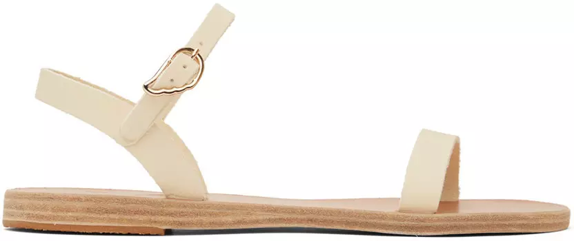 Кремового цвета сандалии на плоской подошве Irida Ancient Greek Sandals