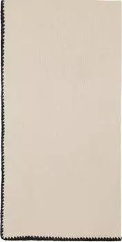 Кремового цвета шерстяной кашемировый шарф с вышивкой Toteme