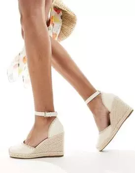Кремовые эспадрильи на танкетке River Island