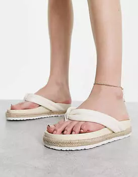 Кремовые босоножки-эспадрилья с мыском RAID Calvine