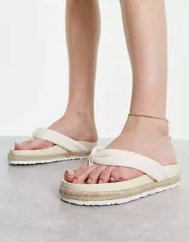 Кремовые босоножки-эспадрилья с мыском RAID Calvine