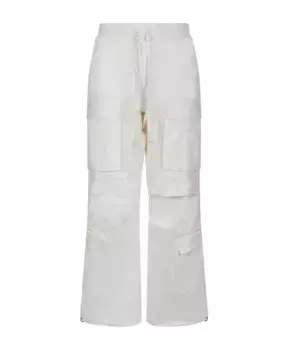 Кремовые брюки карго с заниженным шаговым швом Thom Krom, белый