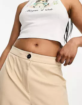 Кремовые брюки карго Vero Moda